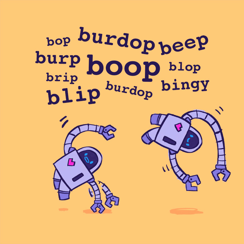 Shush Robot! — spread 6 of 11 — left page