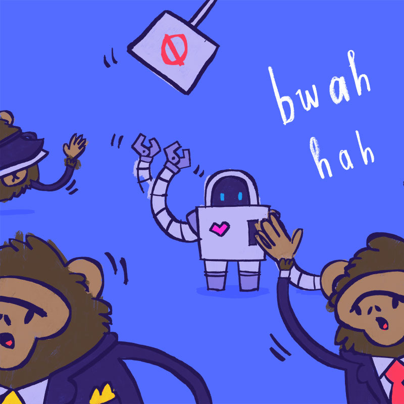 Shush Robot! — spread 9 of 11 — left page