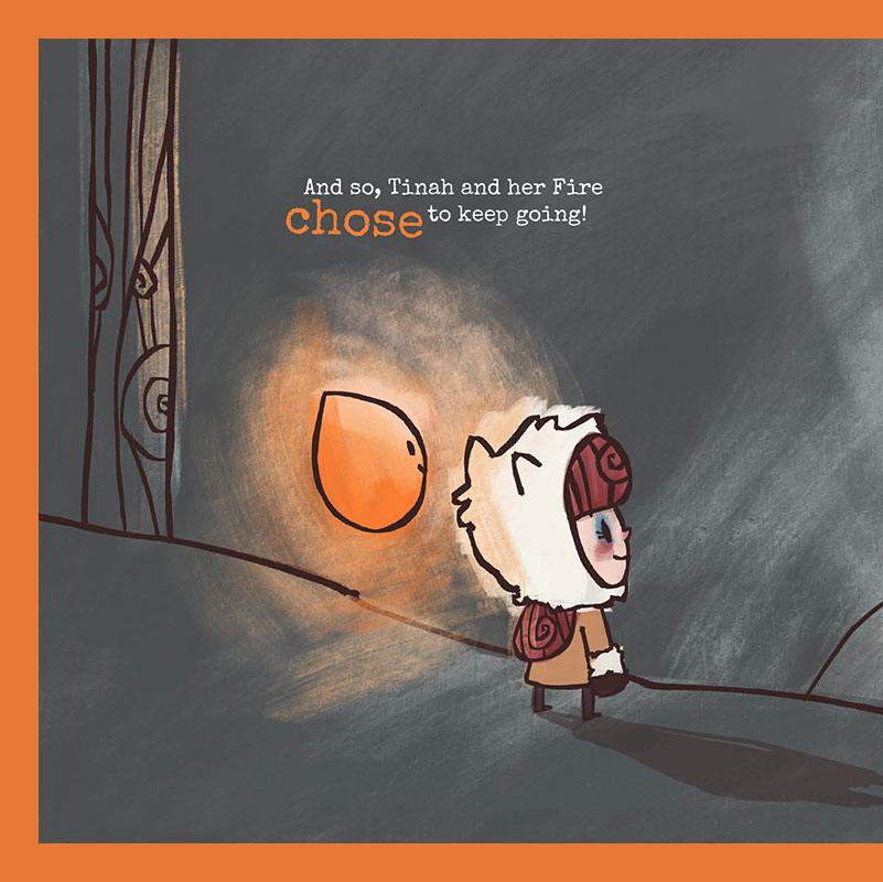 Peak Story: Fire — spread 16 of 17 — left page